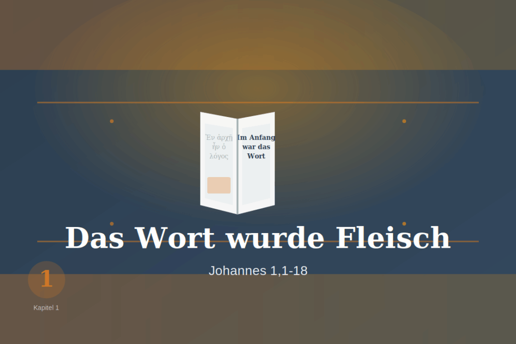 Das Wort wurde Fleisch - Johannes 1,1-18 nach Adolf Schlatter