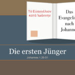 Jesus beruft Andreas und Johannes als erste Jünger am Jordan