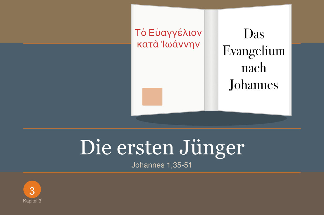 Jesus beruft Andreas und Johannes als erste Jünger am Jordan